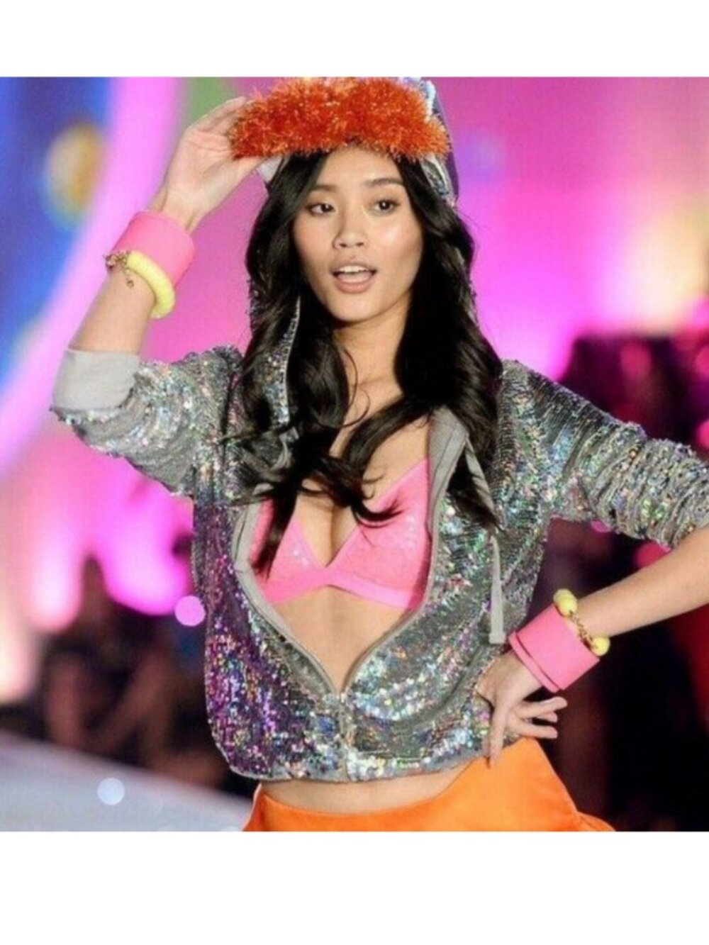 PINK Victoria’s Secret Limited Edition Fashion Show Sequin Zip Hoodie